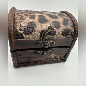 Vintage Small Wooden Jewelry Box